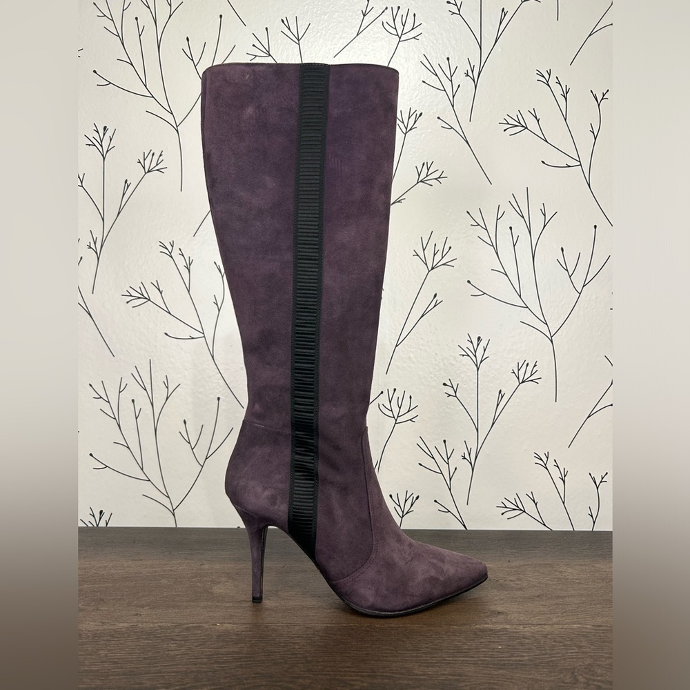L.K Bennett Purple Suede Knee Boots